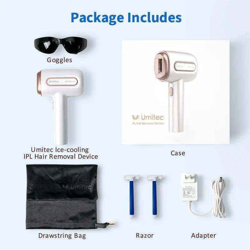 【48%OFF】IPL At-Home Ice-Cooling Laser Hair Removal Device with Sapphire Technology for Women and Men, Effortless and Comfort IPL Hair Removal Device for Body, Face, Bikini Line, Legs, Armpit, Unlimited Flashes, FDA Cleared