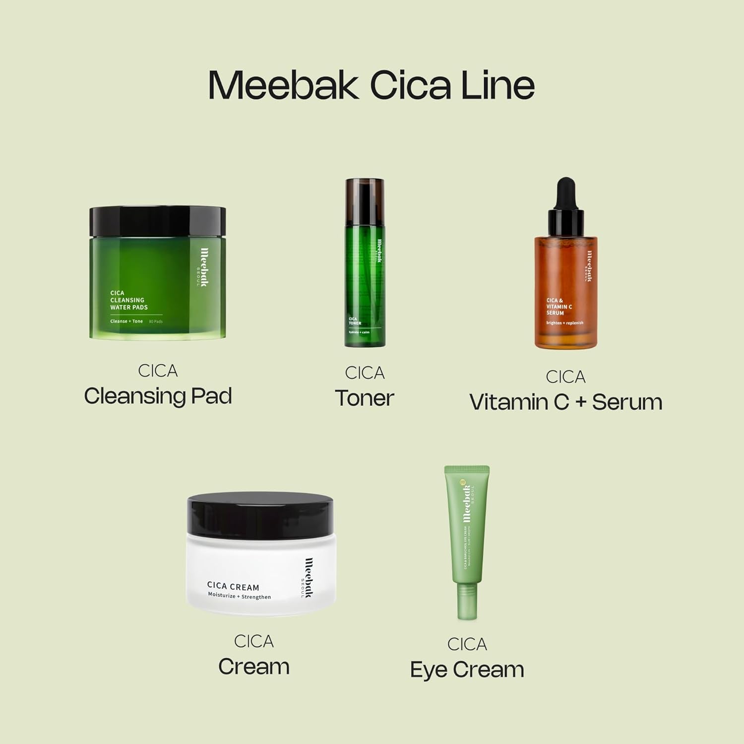 Meebak Cica & Bakuchiol Eye Cream – 15ml | Anti-Puffiness & Dark Circle Treatment