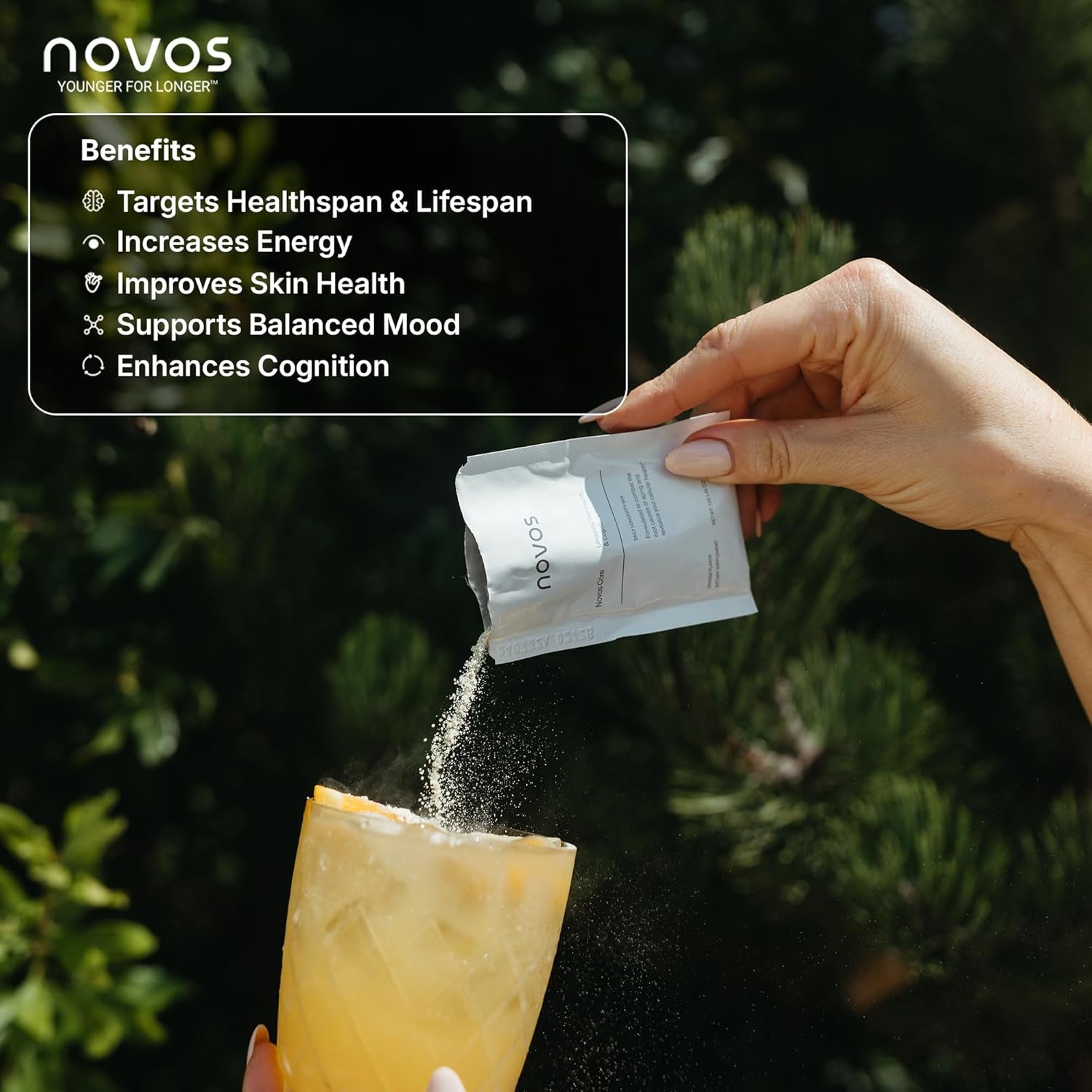 Novos Core All-In-One Longevity Formulation – 30 Sachets | Orange Flavor | Science-Backed Anti-Aging & Wellness Support