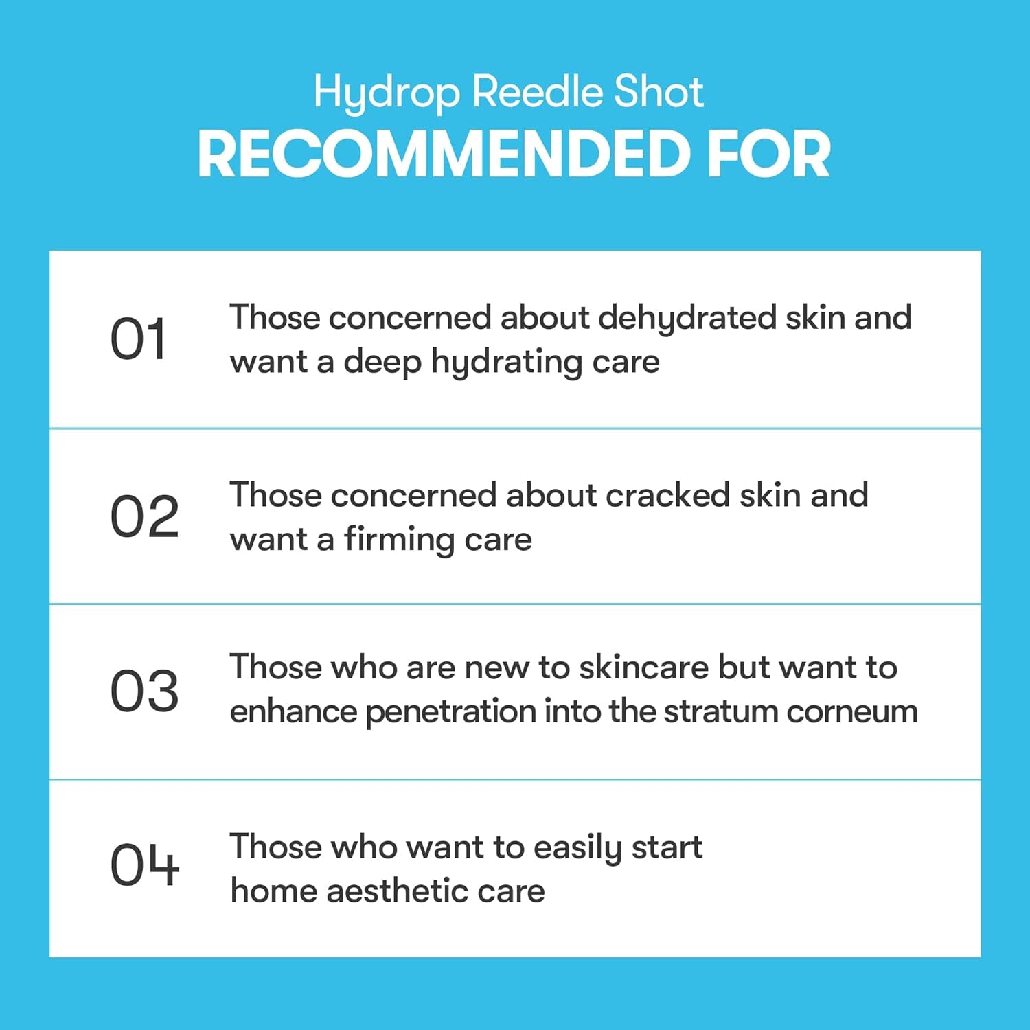 Hydrop Reedle Shot 100 Serum with Hyaluronic Acid & Hydrating Exosome Microneedling Formula, Korean Skin Booster, 1.69 Fl Oz(50Ml)