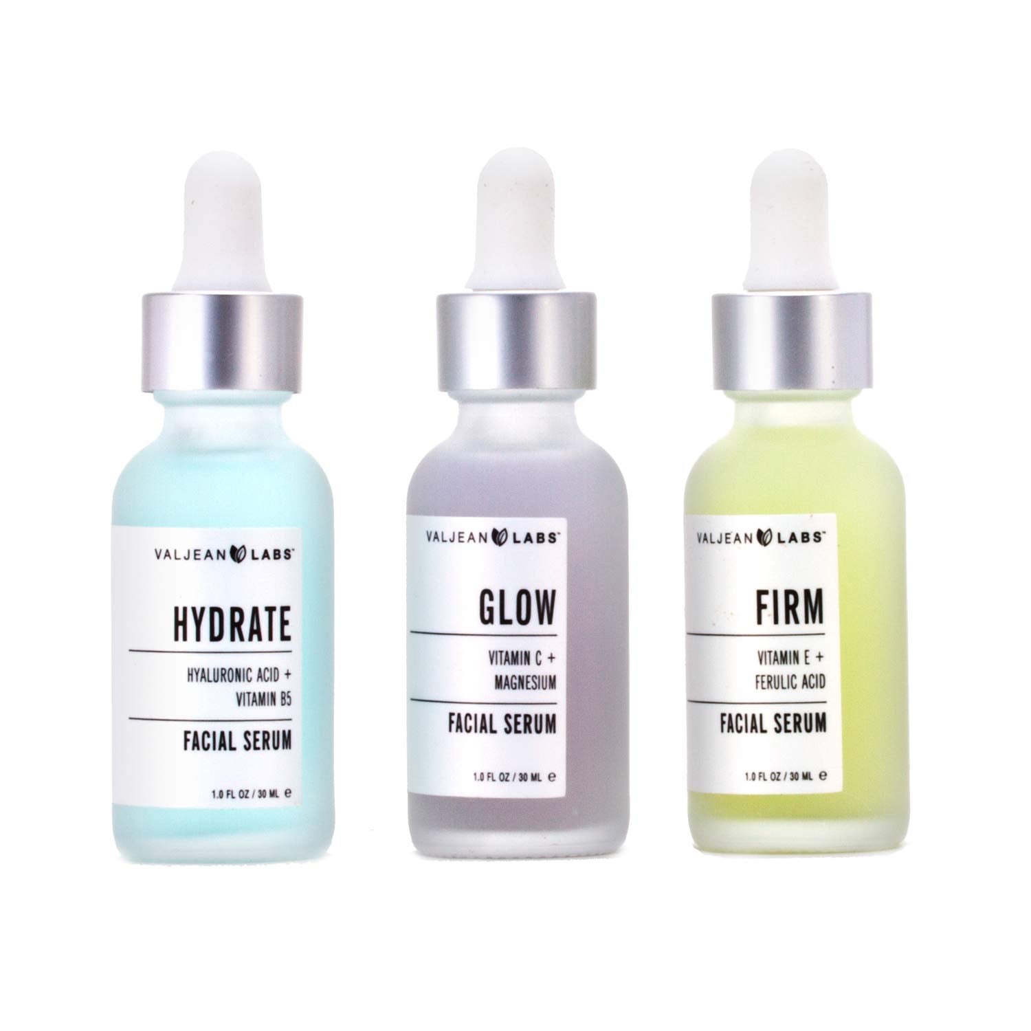 Valjean Labs Facial Serum Combo Pack – 3 x 30ml | Hydrate, Glow & Firm for Targeted Skin Renewal