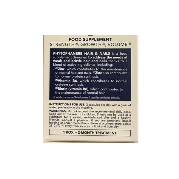 PhytoPhanere Hair & Nails Dietary Supplements - 120 Capsules, EXP 09/2027