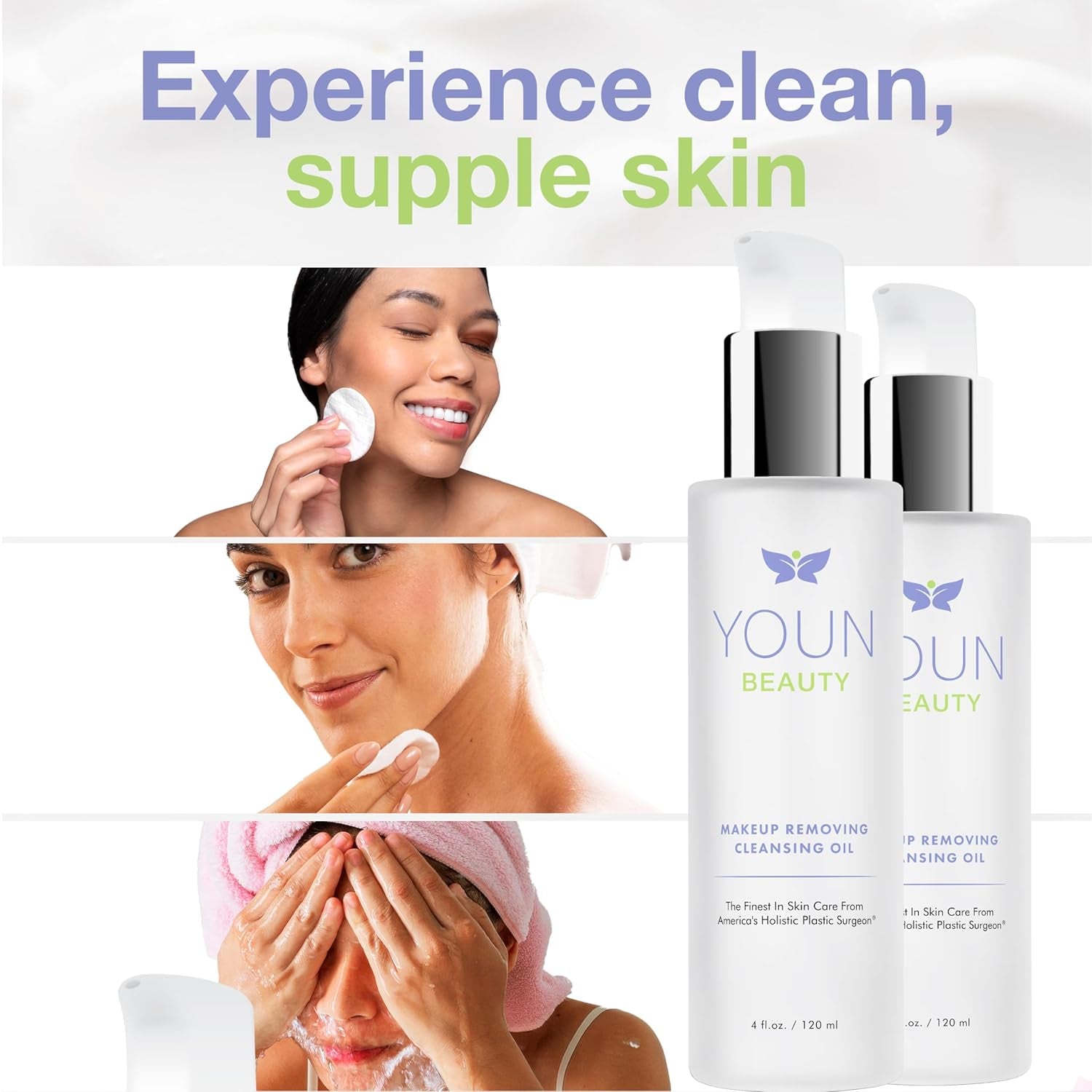 YOUN Beauty MakeUp Removing Cleansing Oil – 120ml | Hydrating & Gentle Double Cleanse
