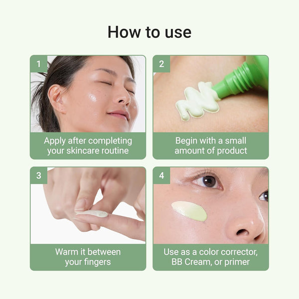 Meebak Cica Redness Solution Cream – 50ml | Green-to-Beige CC Cream for Redness & Sensitive Skin