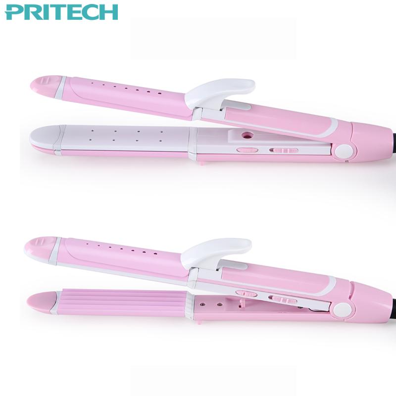 Pritech 3-in-1 Hair Straightener & Curler – Wet & Dry Electric Styling Iron for Professional Salon Results