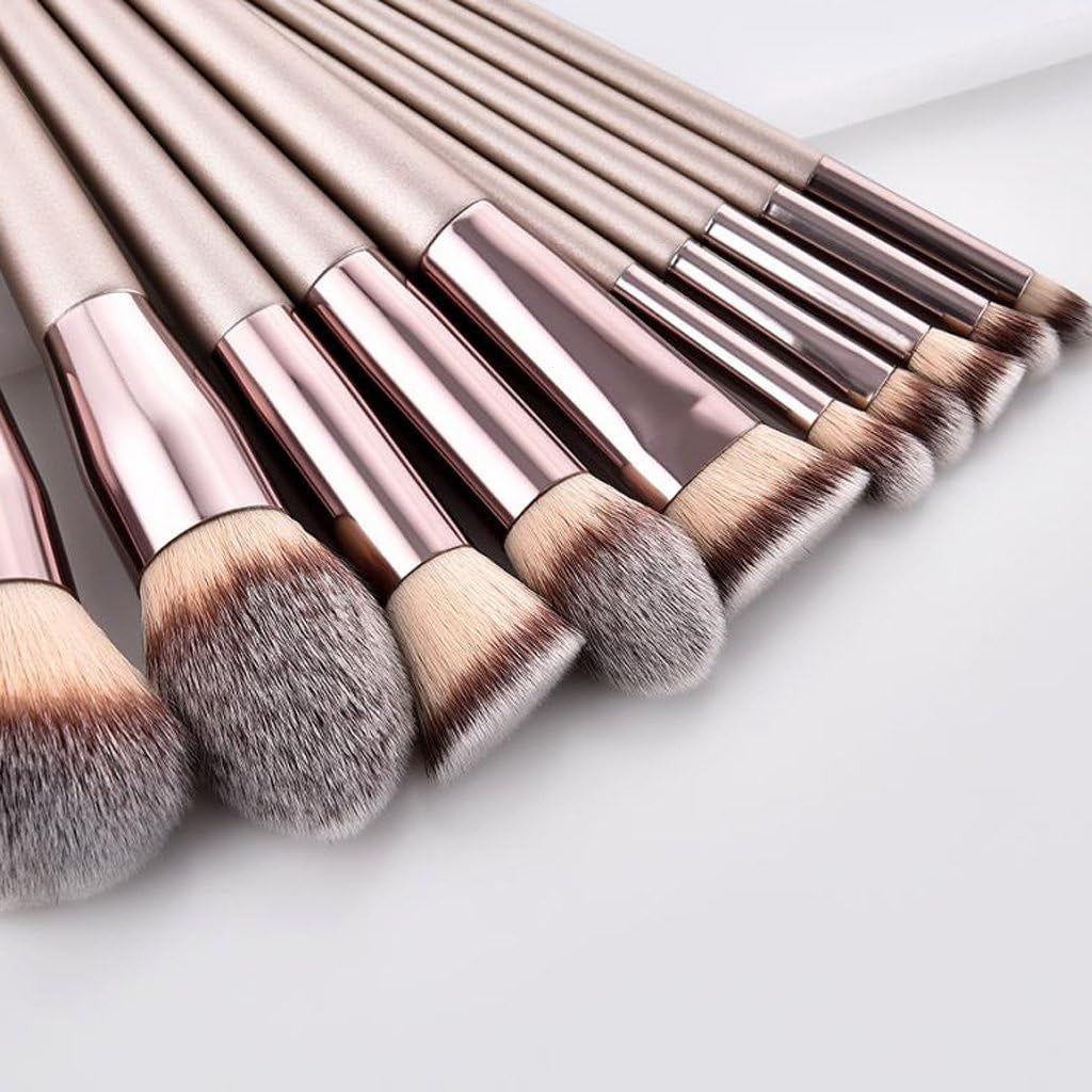 Feriuzymix Professional Makeup Brush Set - 10 Pcs (Champagne Gold)