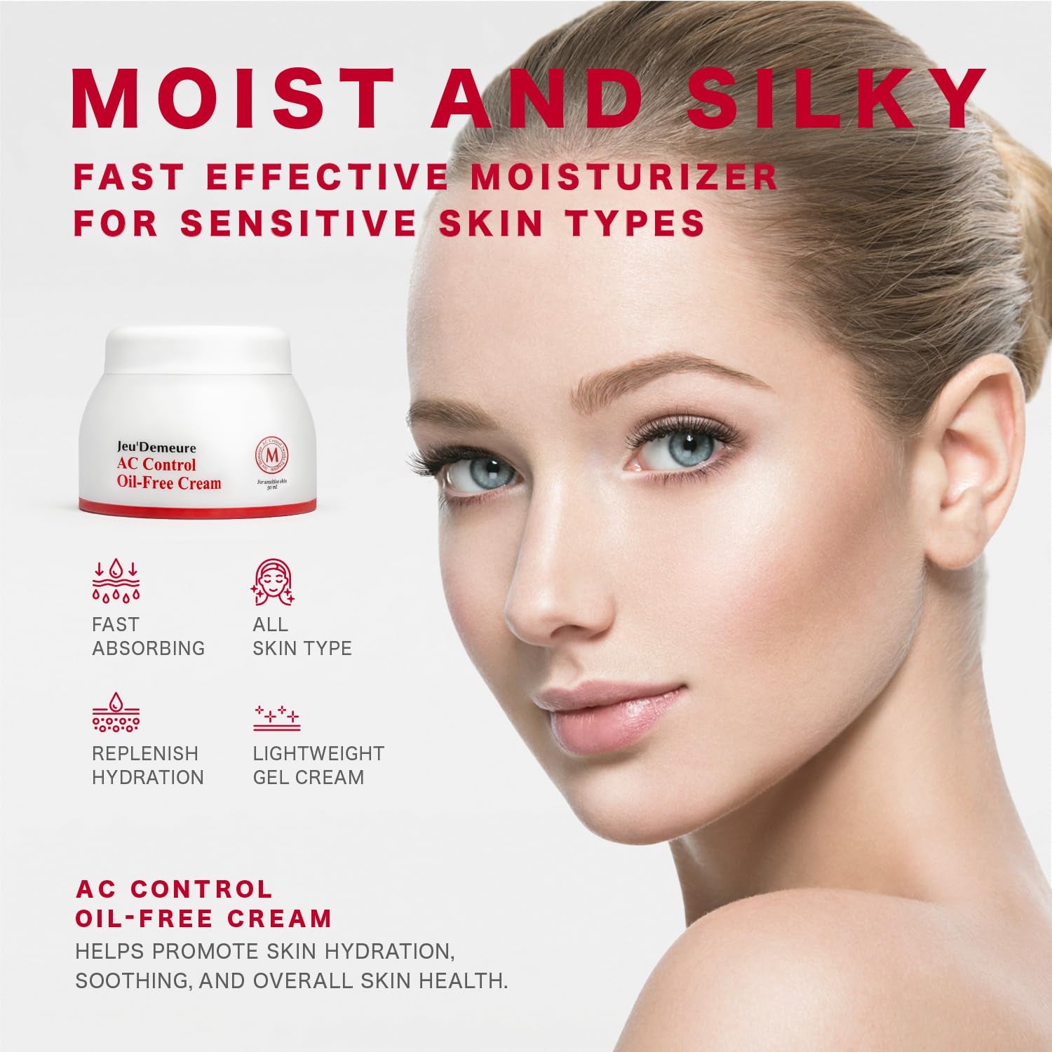 JEU'DEMEURE AC Control Oil-Free Cream – 50ml | Peptide-Infused Acne & Blemish Care