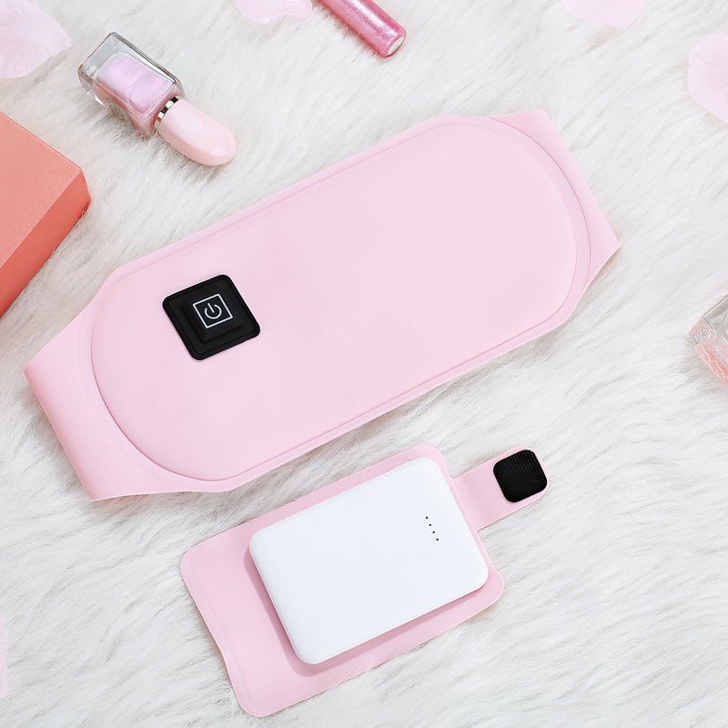 Rechargeable Graphene Menstrual Heating Belt – 3-Mode Warm Palace Belt for Period Pain Relief & Cramp Comfort (Pink, 5000mAh)