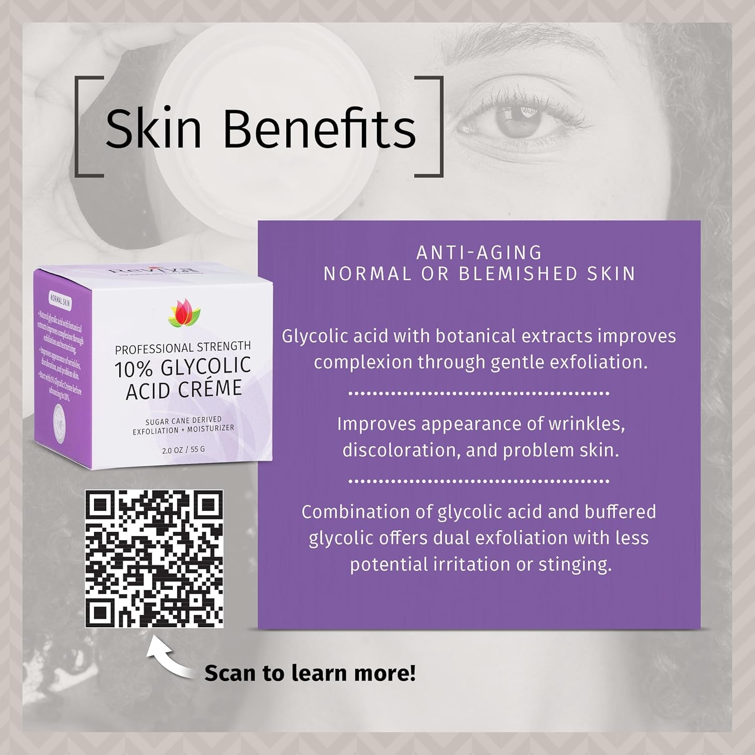 Reviva Labs 10% Glycolic Acid Crème - 55g