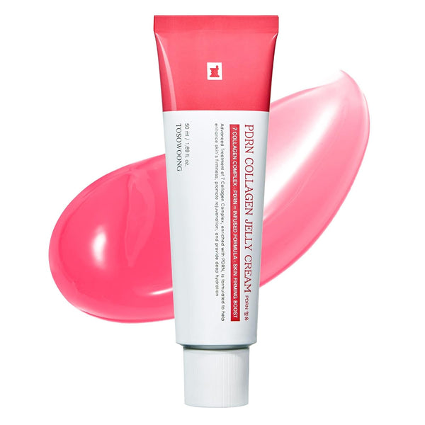 PDRN Collagen Jelly Cream, 5,000Ppm Salmon DNA PDRN, Niacinamide, Hydrolyzed Collagen, Glow, Hydrating, Firming, Uneven Skin Tone, No Artificial Color, Korean Skin Care, 50Ml, 1.69 Fl.Oz.