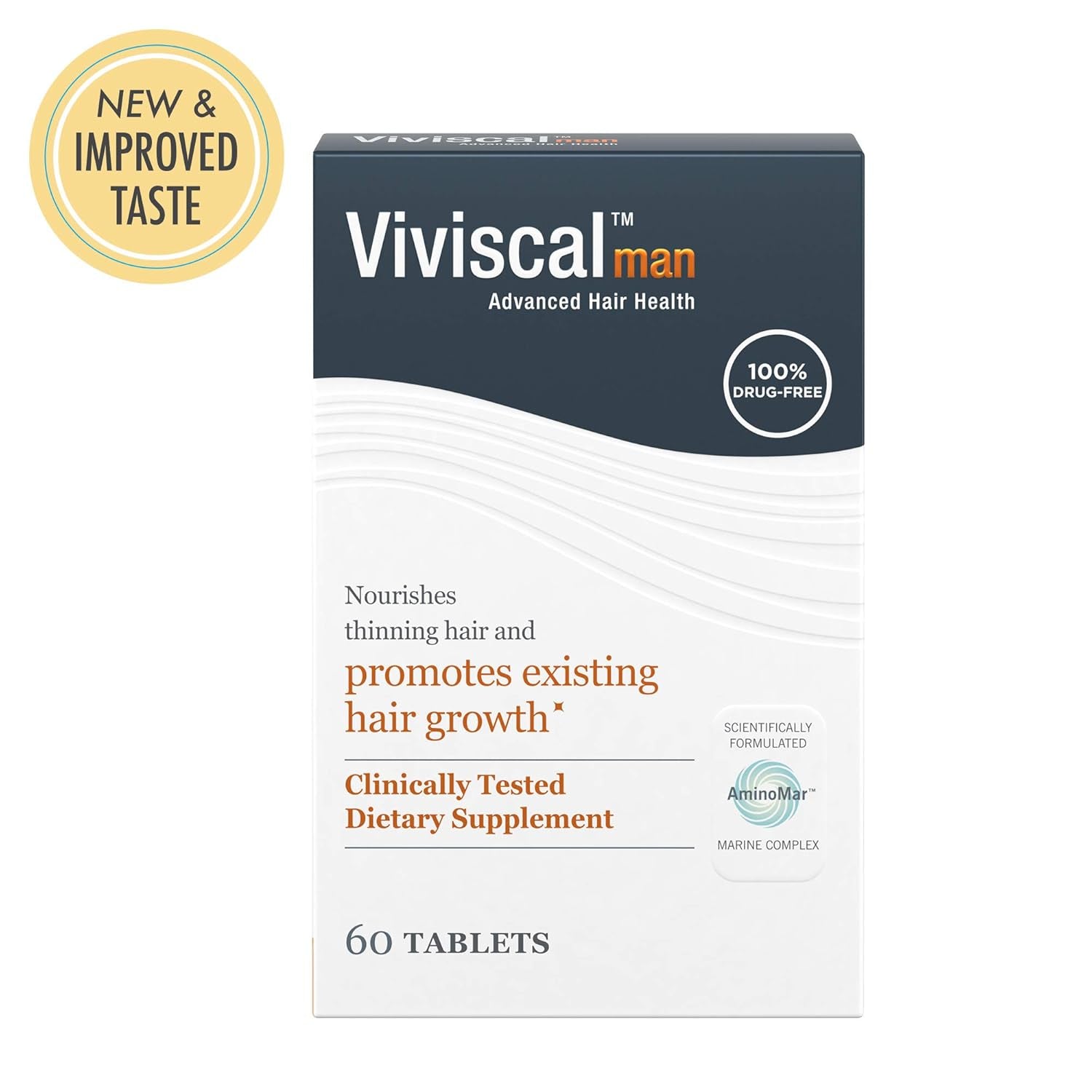 Viviscal Man Advanced Hair Health – 60 Tablets | Clinically Proven Drug-Free Hair Growth for Men