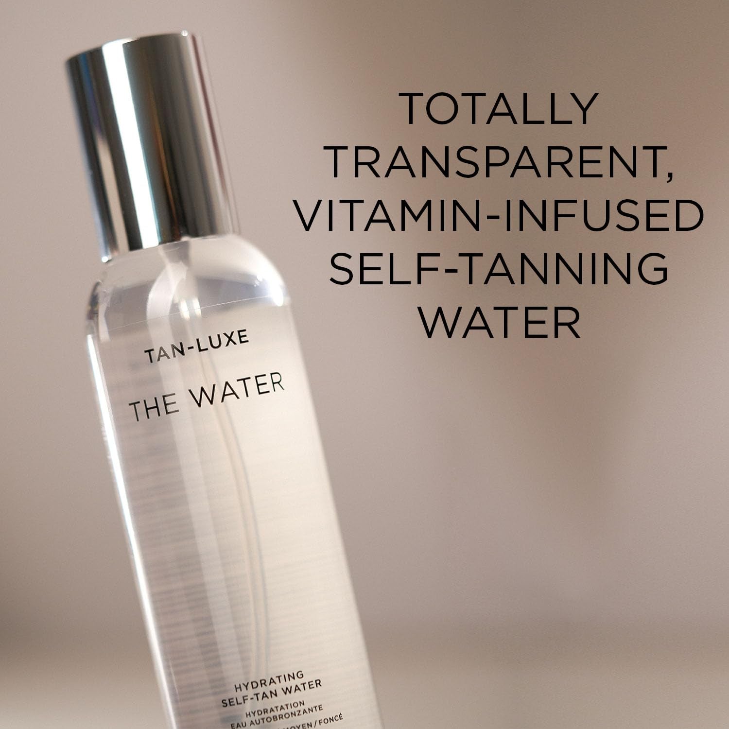 TAN-LUXE The Water Hydrating Self-Tan Water – 200ml (Medium) | Clear, Buildable Glow with Skin-Loving Hydration