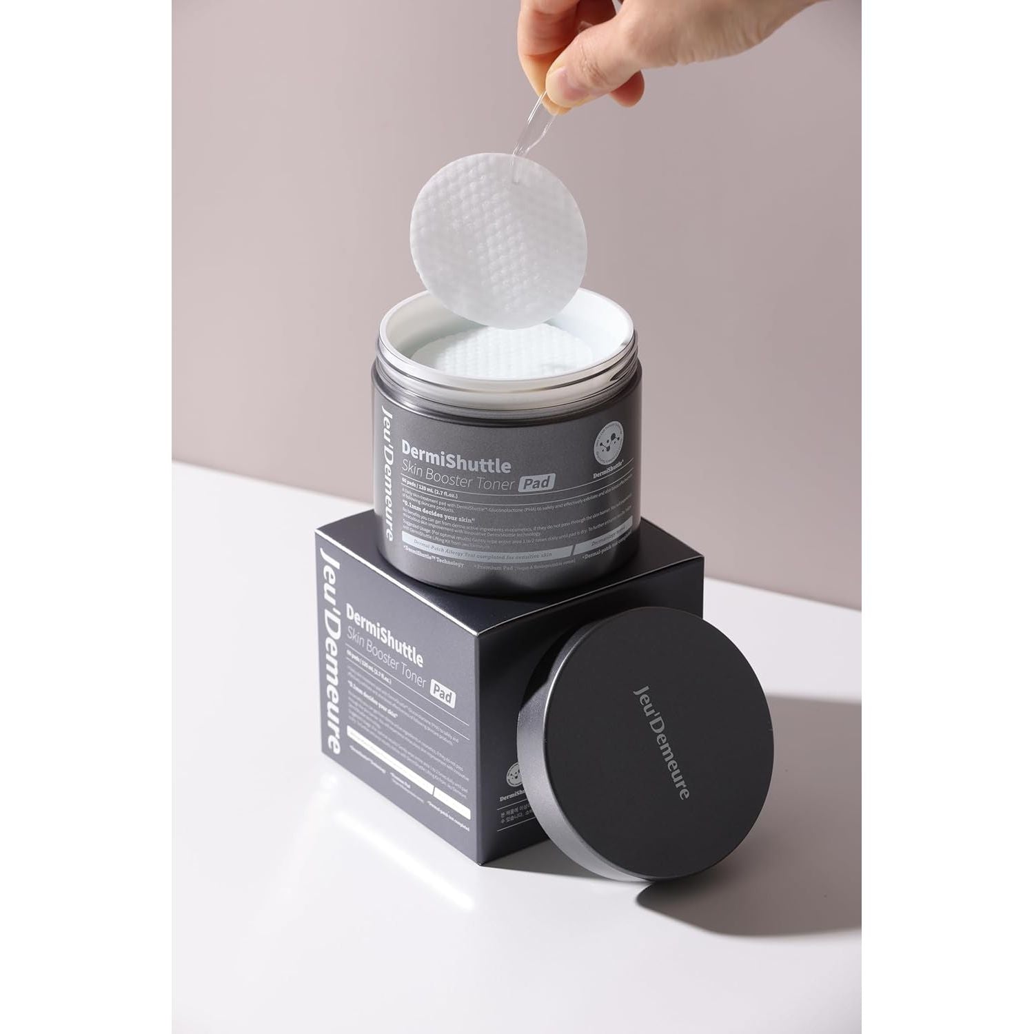 JEU'DEMEURE Dermishuttle Skin Booster Toner Pad – 60 Pads | Gentle Exfoliation & Pore Refinement