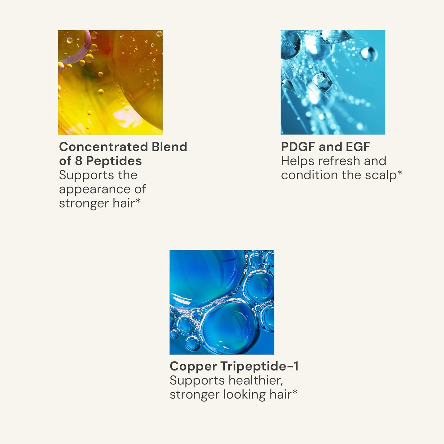 Hair Peptide Serum – 8 Peptide Scalp Treatment with Caffeine & Curcumin – Fragrance Free Scalp Serum for Thicker, Fuller Hair – Lightweight Leave-In Formula (50 Ml)