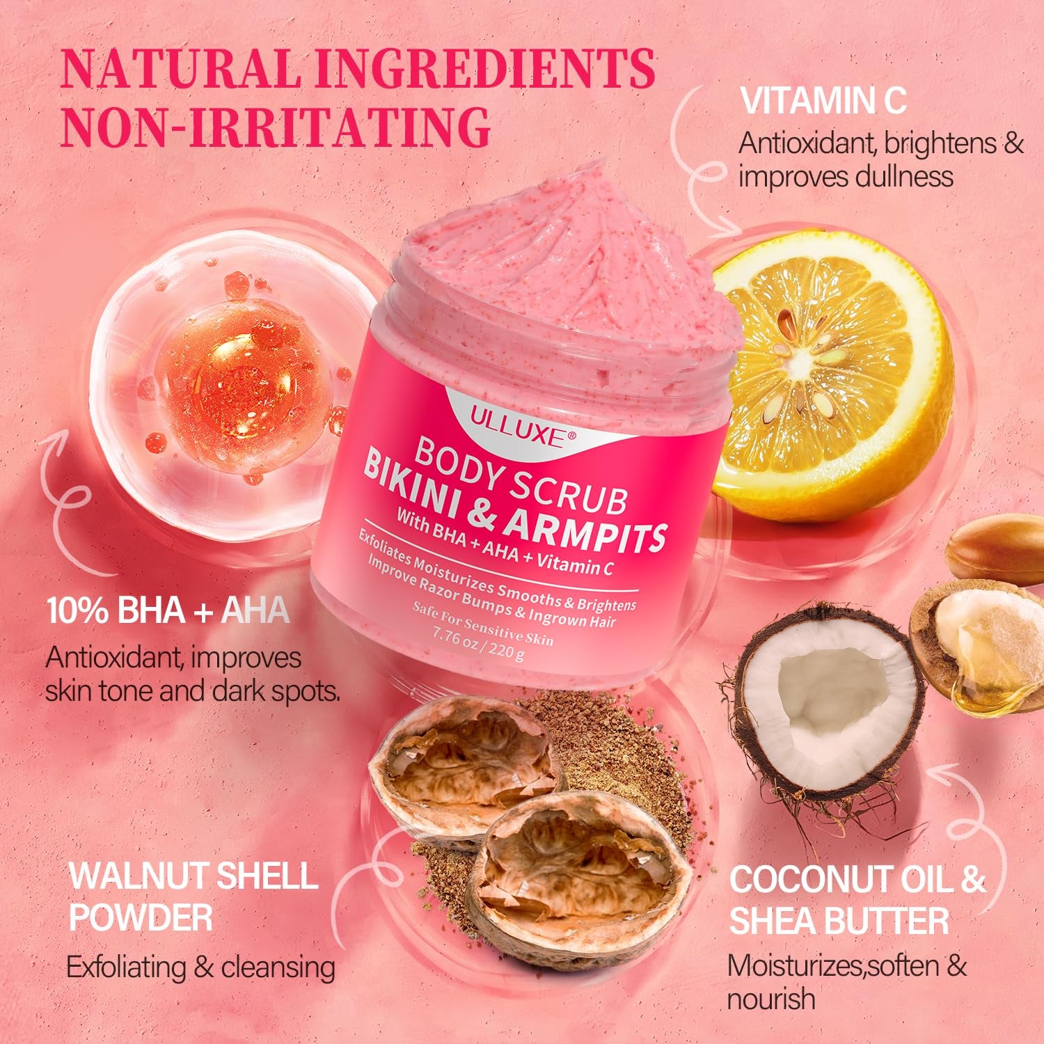 ulluxe Body Scrub Bikini & Armpits - 220g