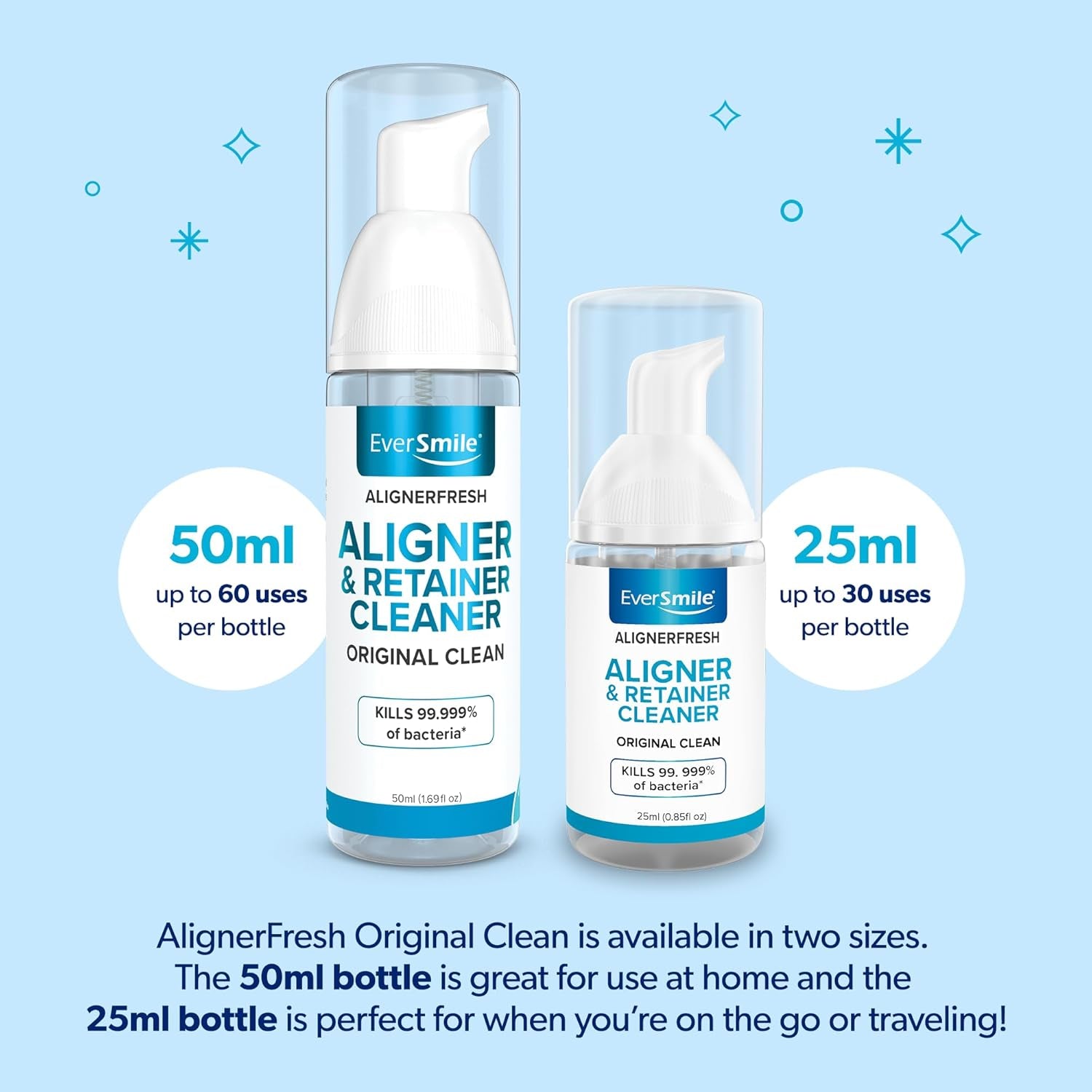 EverSmile Aligner & Retainer Cleaner – 50ml | Whitening, Fresh Breath & Bacteria Protection