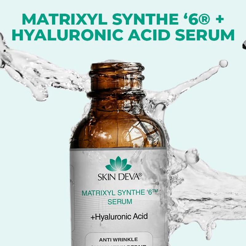 SKIN DEVA Matrixyl Synthe 6™ Serum + Hyaluronic Acid – 30ml | Anti-Wrinkle & Skin Firming Treatment