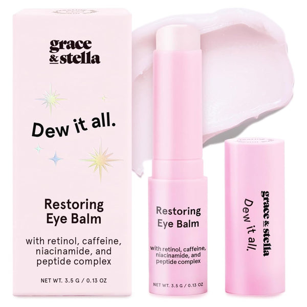 grace & stella Restoring Eye Balm (Retinol & Caffeine) – 3.5g | Brighten, De-Puff & Smooth Fine Lines On-the-Go