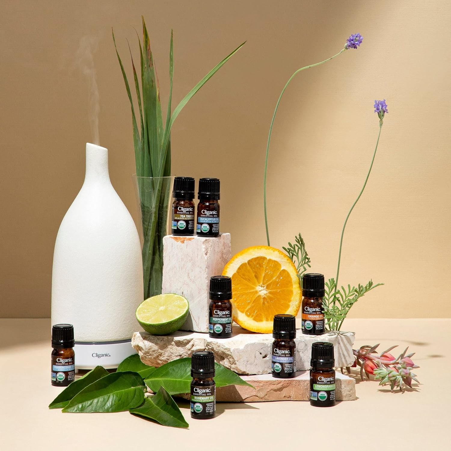 Cliganic Organic Peppermint Essential Oil – 60ml | 100% Pure, USDA Certified for Aromatherapy & DIY Use