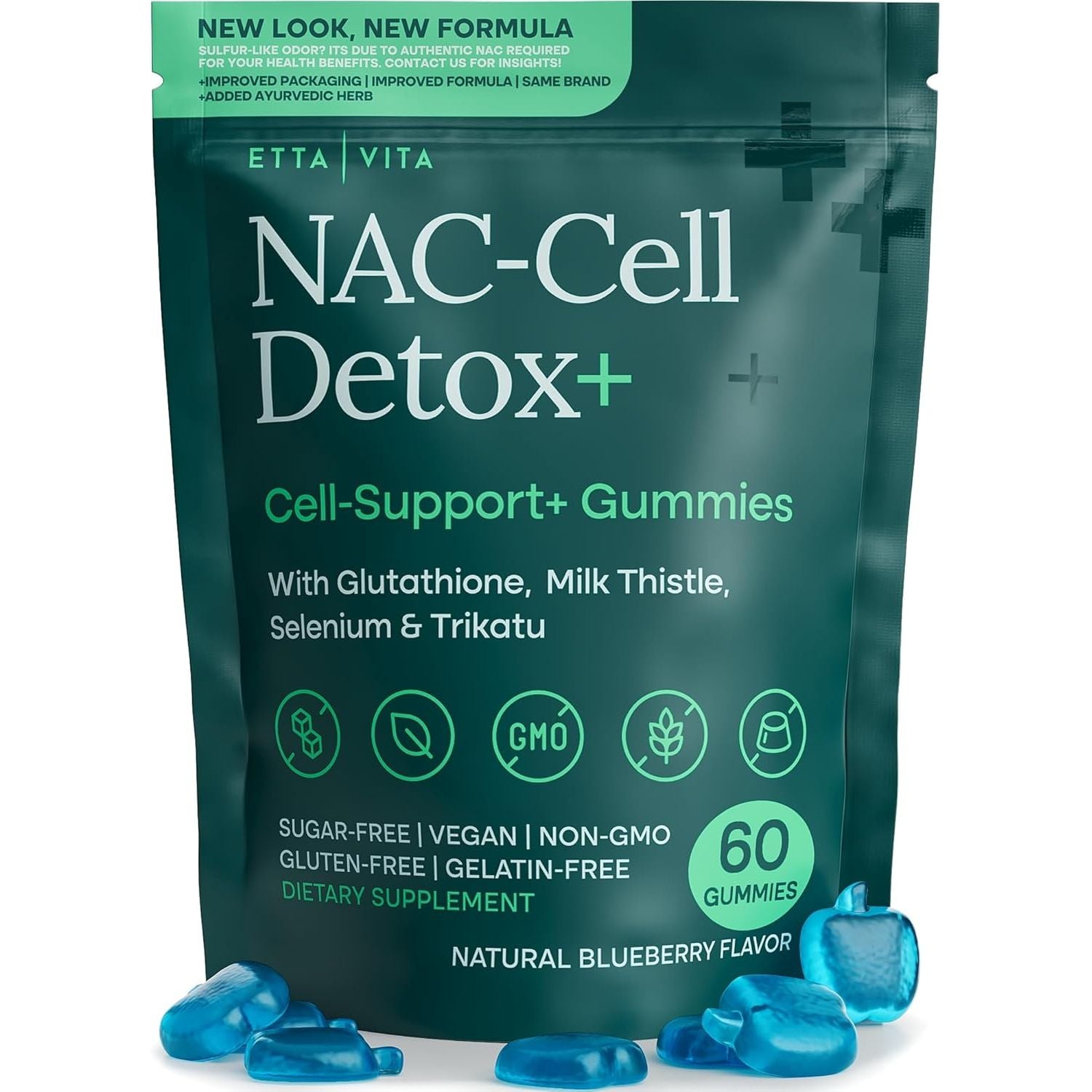Etta Vita NAC-Cell Detox+ Cell-Support + Gummies - 60 Gummies