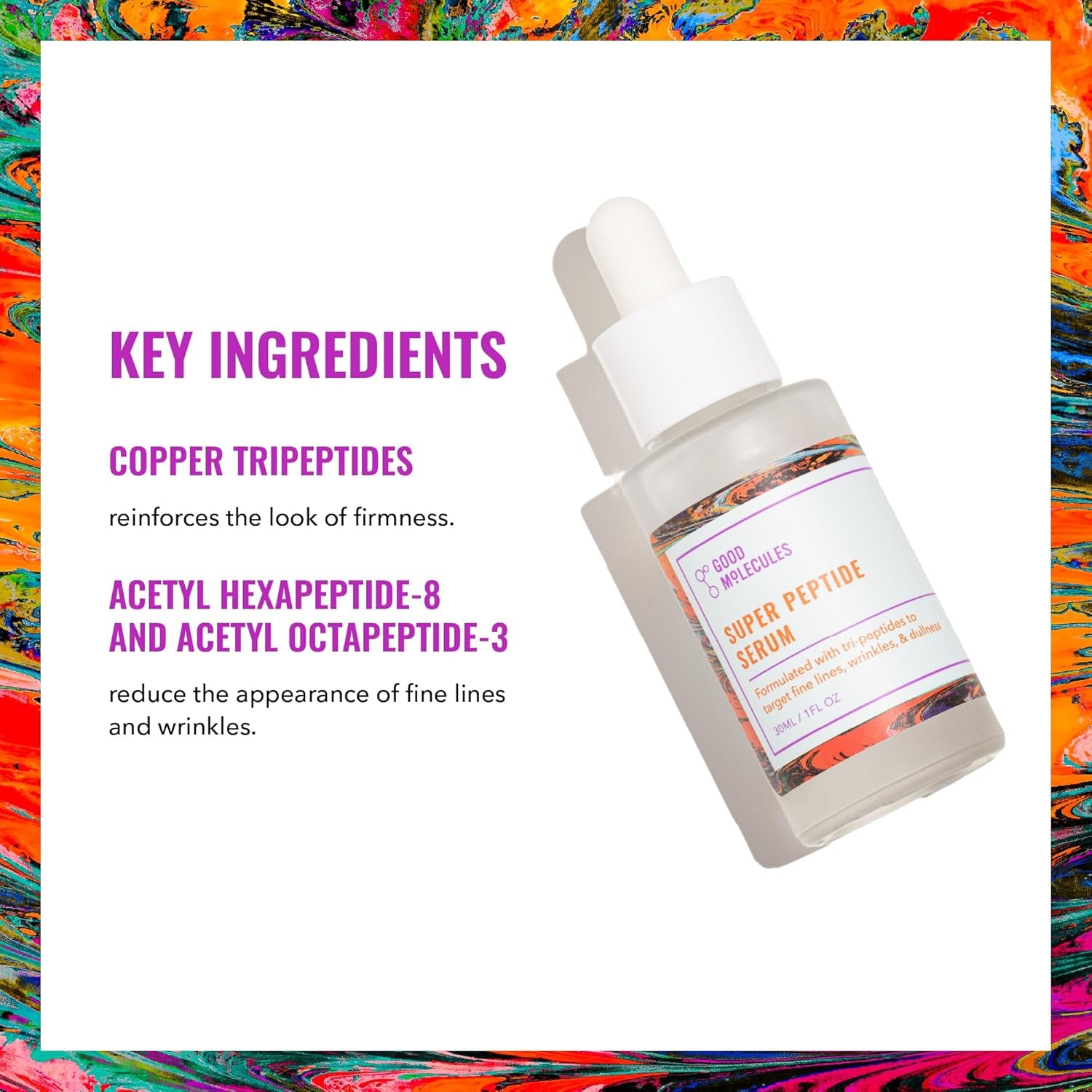 Good Molecules Super Peptide Serum – 30ml | Smooth, Firm & Hydrate for Youthful-Looking Skin
