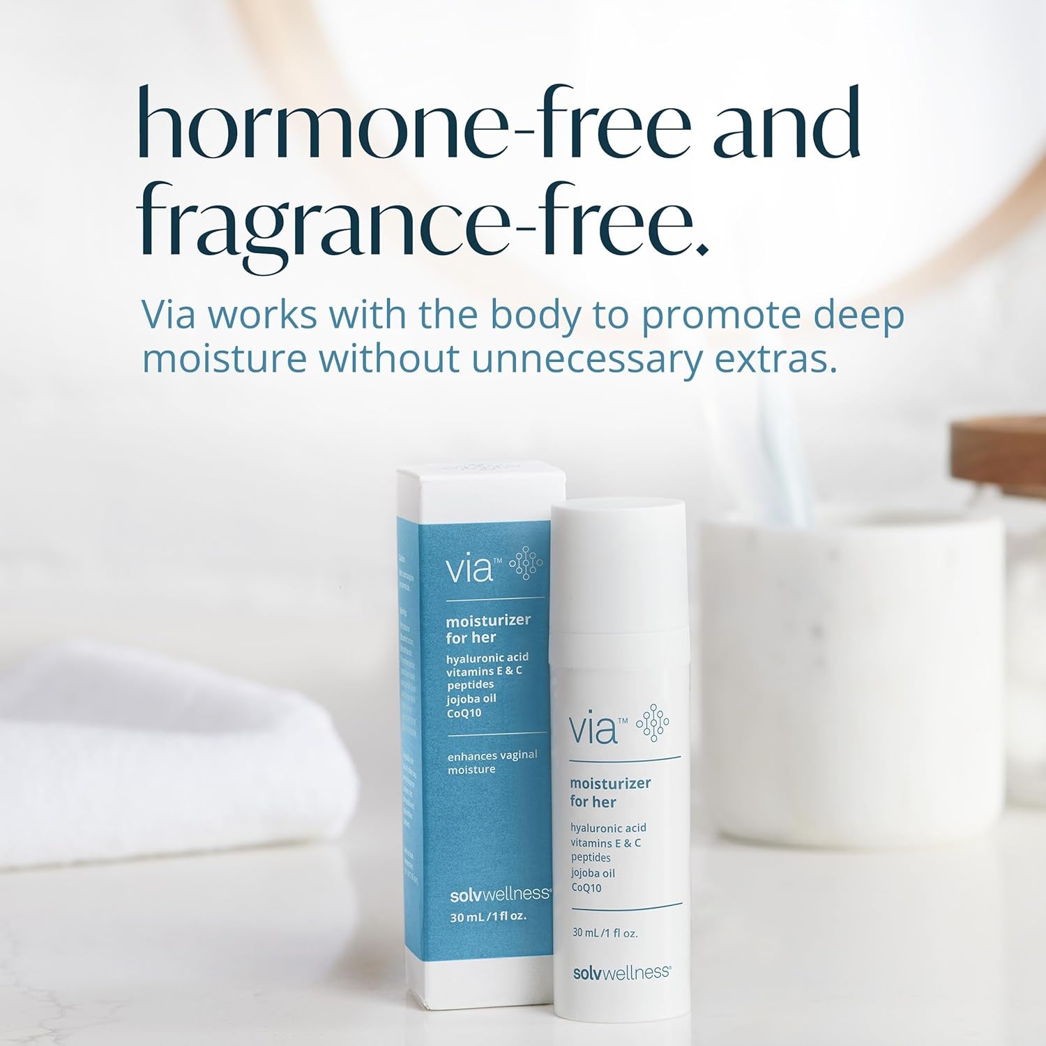 Solv Wellness via™ Moisturizer for Her – 30ml | Hormone-Free Vaginal Hydration & Comfort