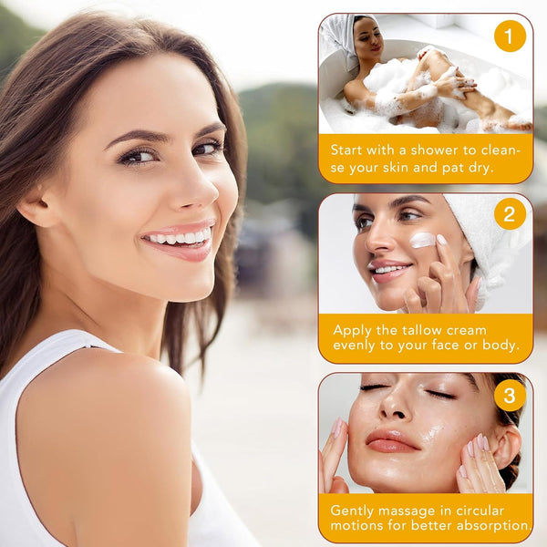 TKTALKER Tallow Honey Balm – 120g | Unscented | Ultra-Nourishing Face & Body Moisturizer with Grass-Fed Beef Tallow & Raw Honey