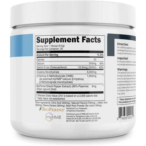 Creatine HMB - Creatine Monohydrate Powder with HMB for Muscle Growth, Increased Strength, Enhanced Energy Output, and Improved Athletic Performance - 30 Servings, Strawberry Lemonade