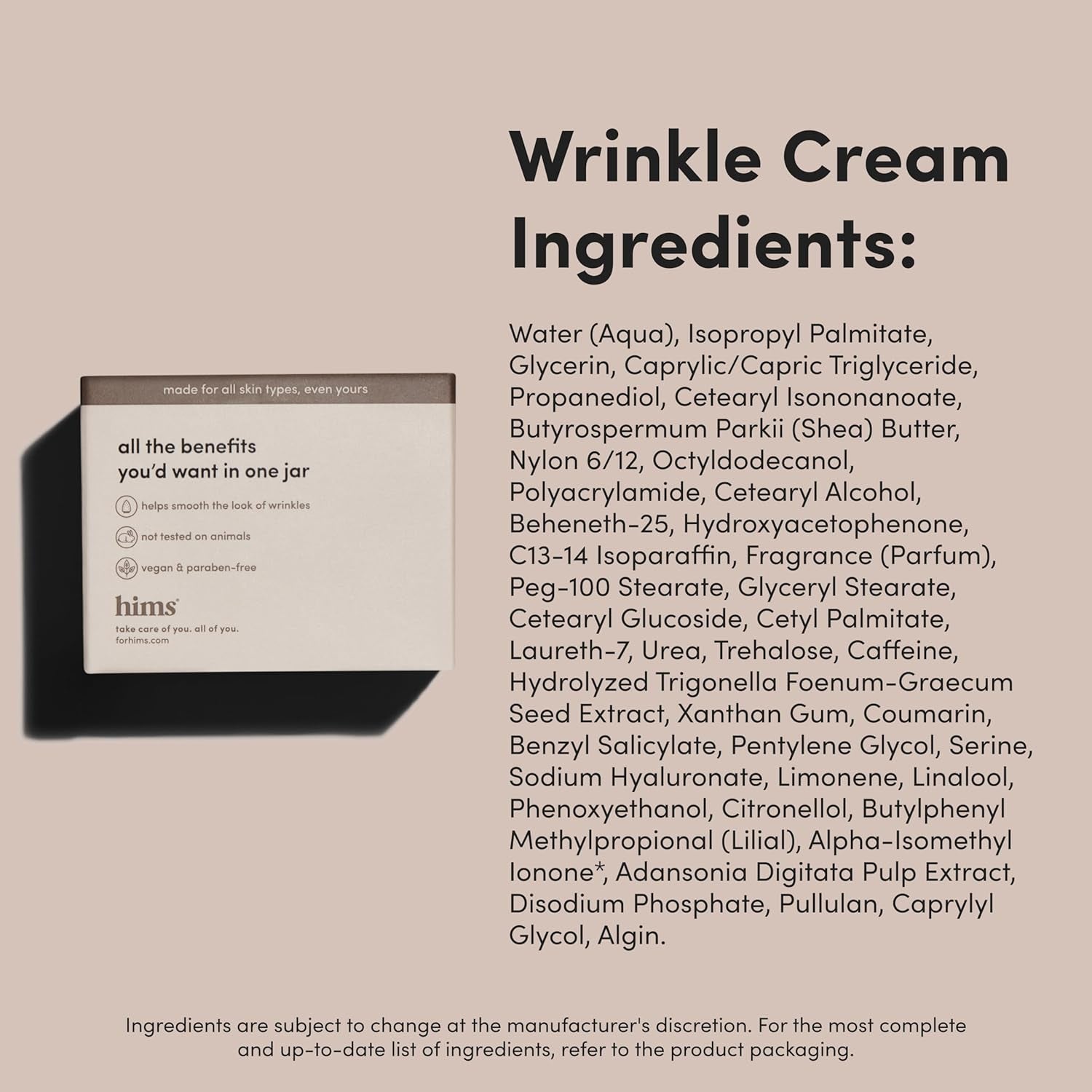 Hims Everyday Moisturizer & Goodnight Wrinkle Cream Bundle – 2 x 30ml | Hydration & Anti-Ageing Duo for Men