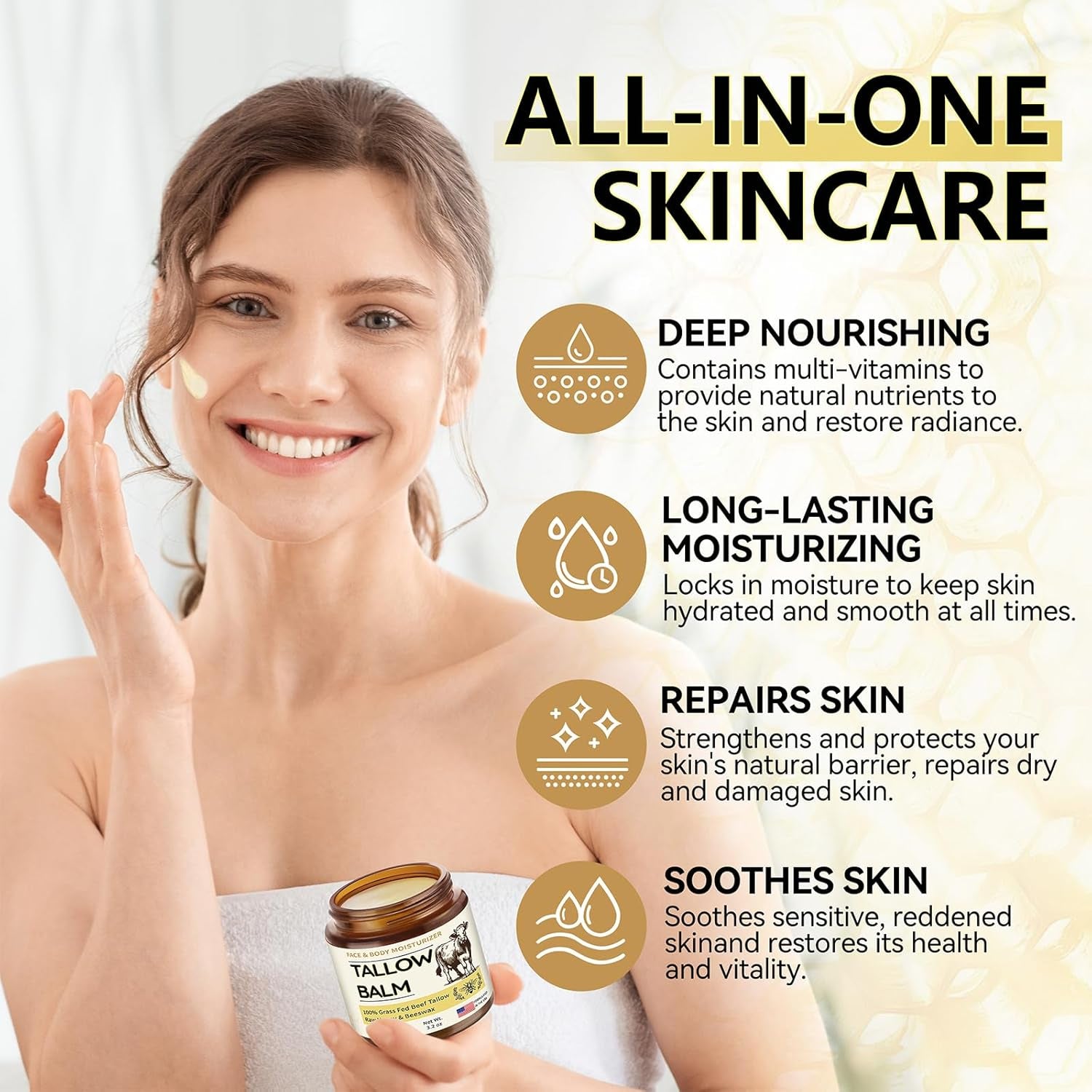 Veakoo Face & Body Moisturizer Tallow Balm – 91g | Deep Nourishment & Long-Lasting Hydration
