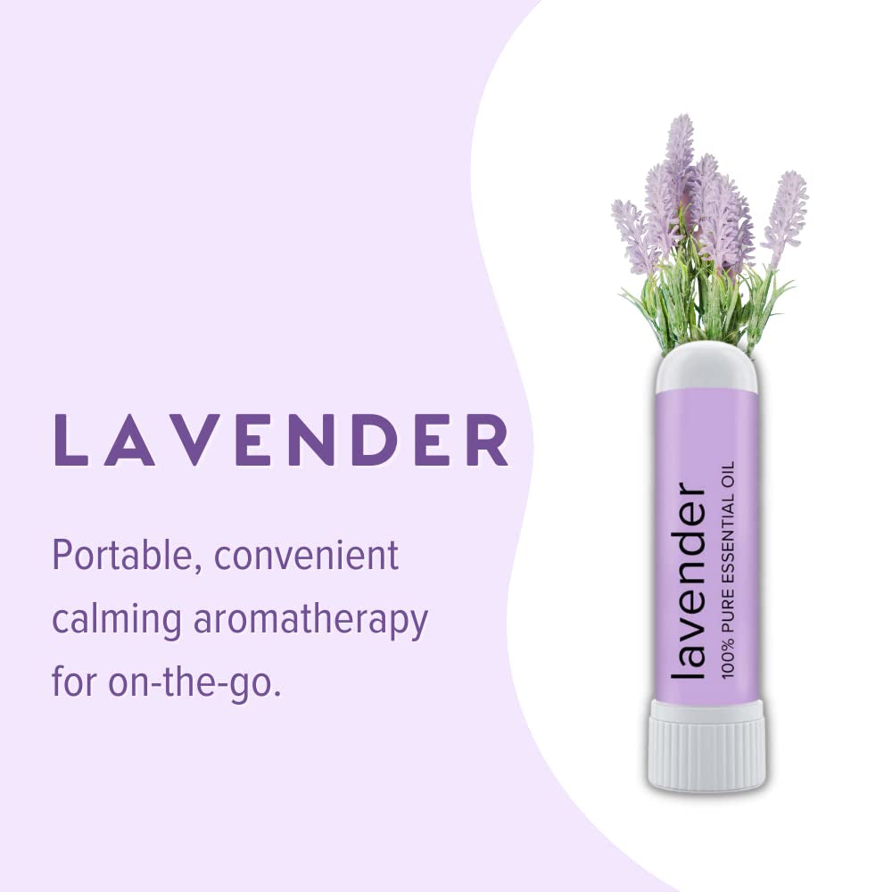 MOXE Lavender 100% Pure Essential Oil Inhalers – 3 Vapor Sticks | On-the-Go Stress Relief & Aromatherapy