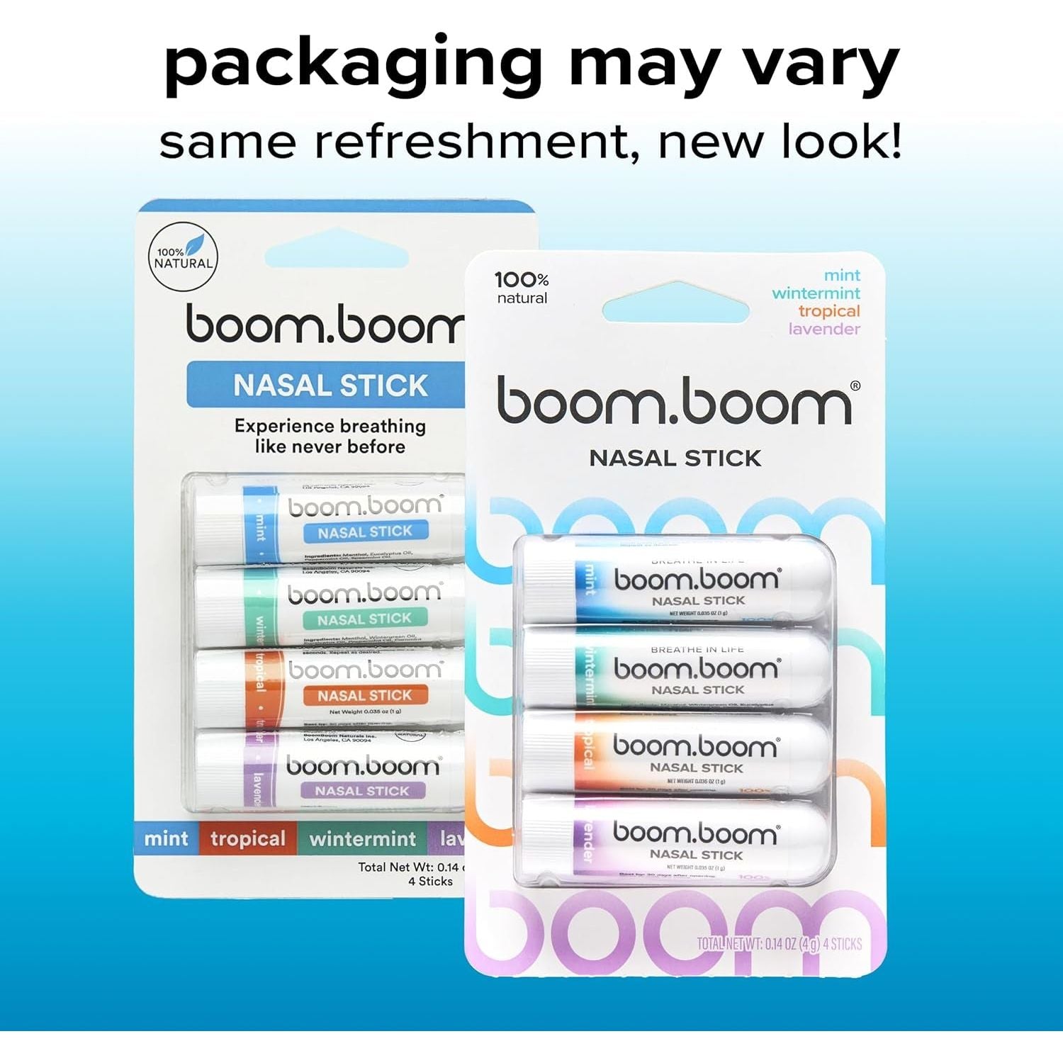 BoomBoom Nasal Stick – 4 Sticks | Instant Refresh with Natural Essential Oils
