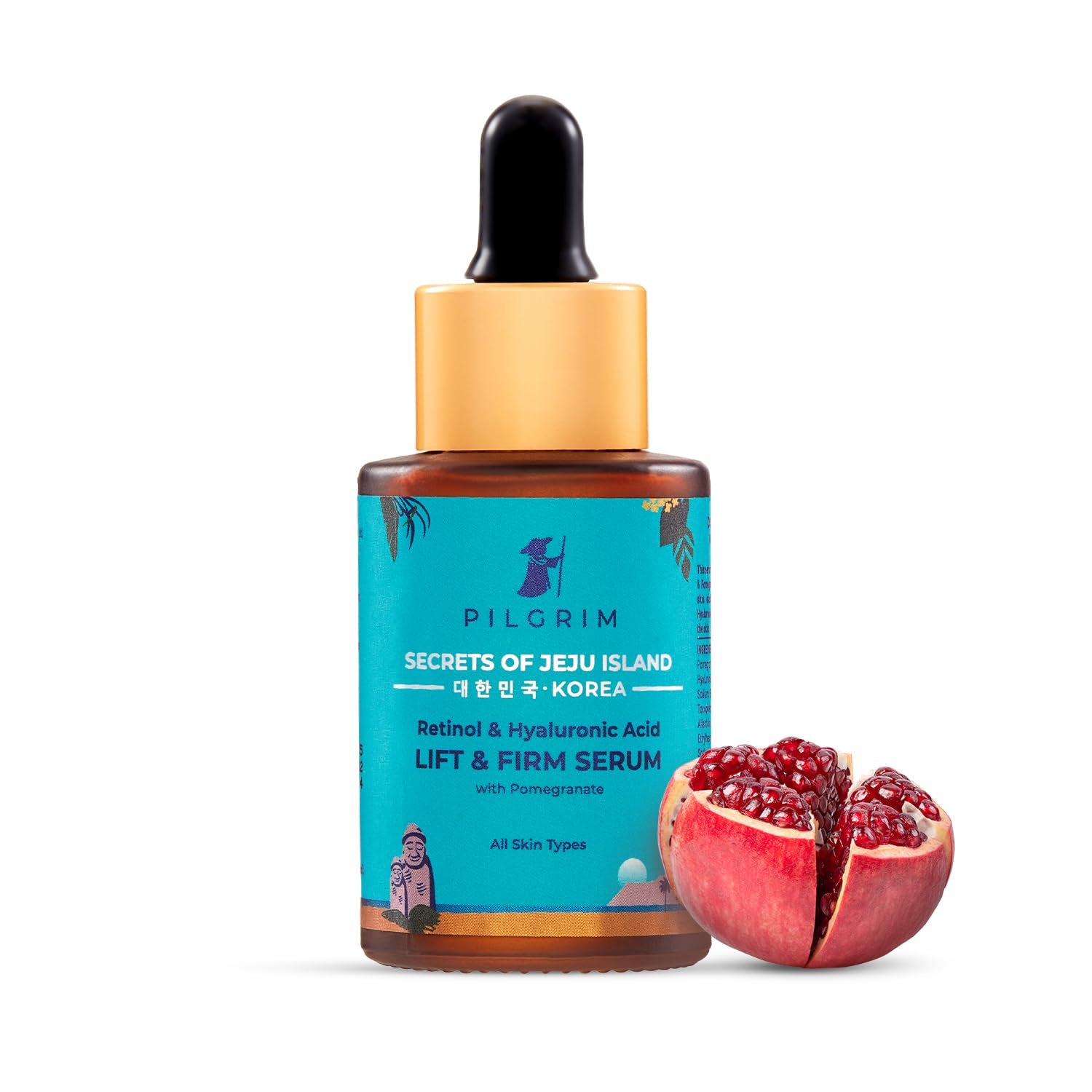 PILGRIM Korea Retinol & Hyaluronic Acid Lift & Firm Serum – 30mL | Anti-Aging, Hydrating & Firming Formula