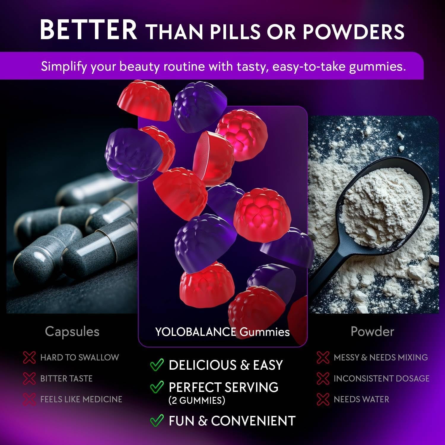 Biotin Gummies 10000Mcg for Hair Growth Support - Sugar Free Multi Collagen with Keratin, Silica & Hyaluronic Acid - Pectin Based, Soft Chew Hair Skin and Nails Vitamins - 120 Count