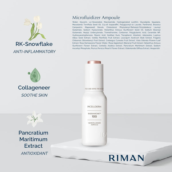 INCELLDERM Radiansome 100 Microfluidizer Ampoule - 30ml