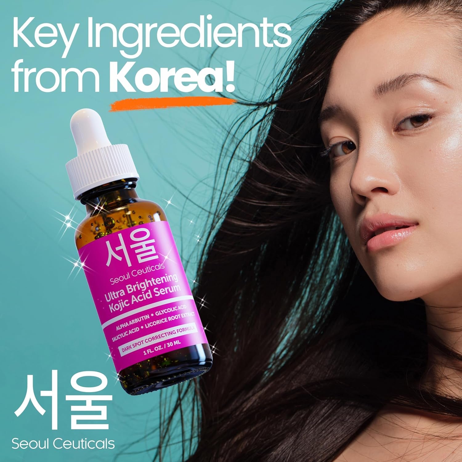 SeoulCeuticals Ultra Brightening Kojic Acid Serum – 30ml | Fade Dark Spots & Brighten Skin Tone