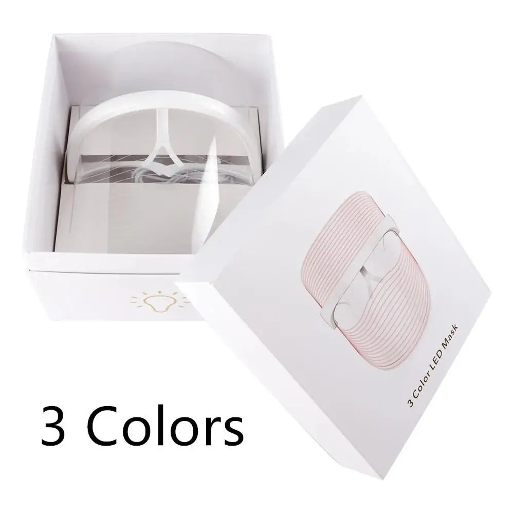 3 Colors LED Light Anti - aging Therapy Face Mask - Glam Global UK