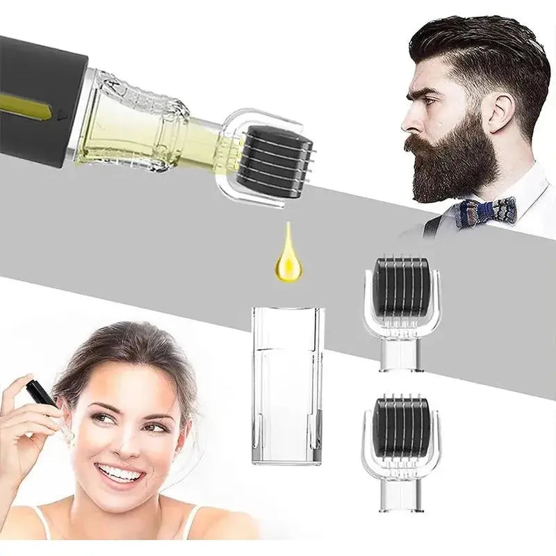 3 - in - 1 Lip & Beard Growth Roller with Serum - Glam Global UK