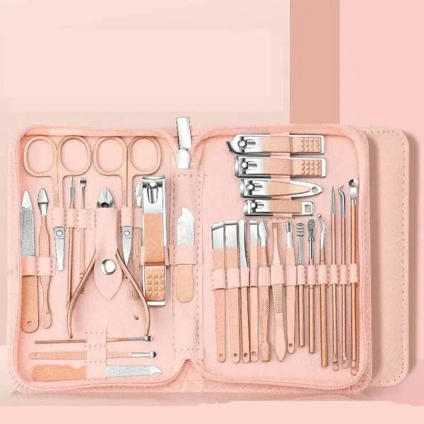 30 - in - 1 Nail Care Set – Professional Stainless Steel Manicure &amp; Pedicure Kit for Healthy, Beautiful Nails - Glam Global UKGlam Global UK