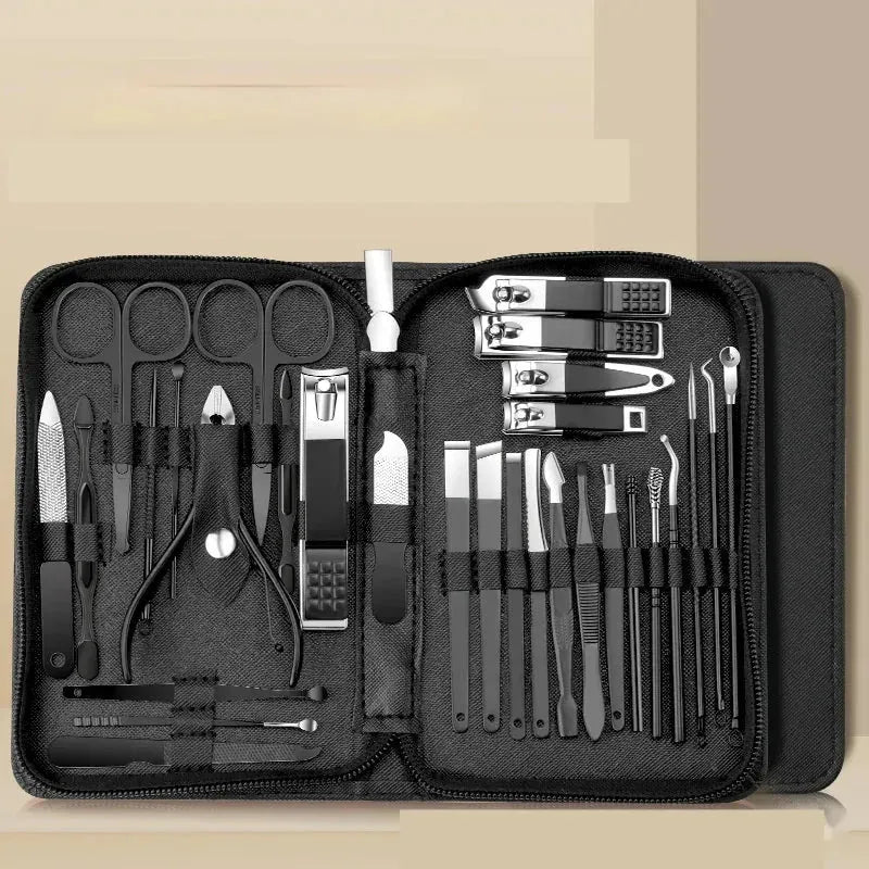 30 - in - 1 Nail Care Set – Professional Stainless Steel Manicure &amp; Pedicure Kit for Healthy, Beautiful Nails - Glam Global UKGlam Global UK