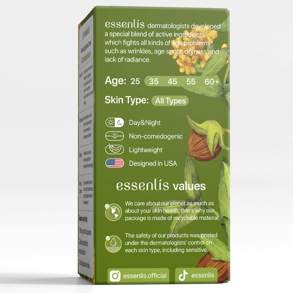ESSENLIS Retinol & Collagen Anti-Aging Moisturizing Face Cream – 50ml | Firming, Wrinkle Repair & Deep Hydration