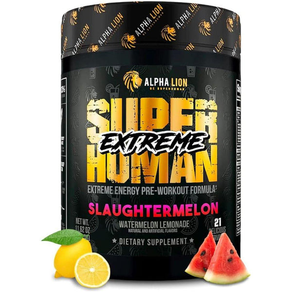 ALPHA LION Superhuman Extreme Energy Pre-Workout (Slaughtermelon) – 329.7g | High-Stim Pump & Endurance Formula