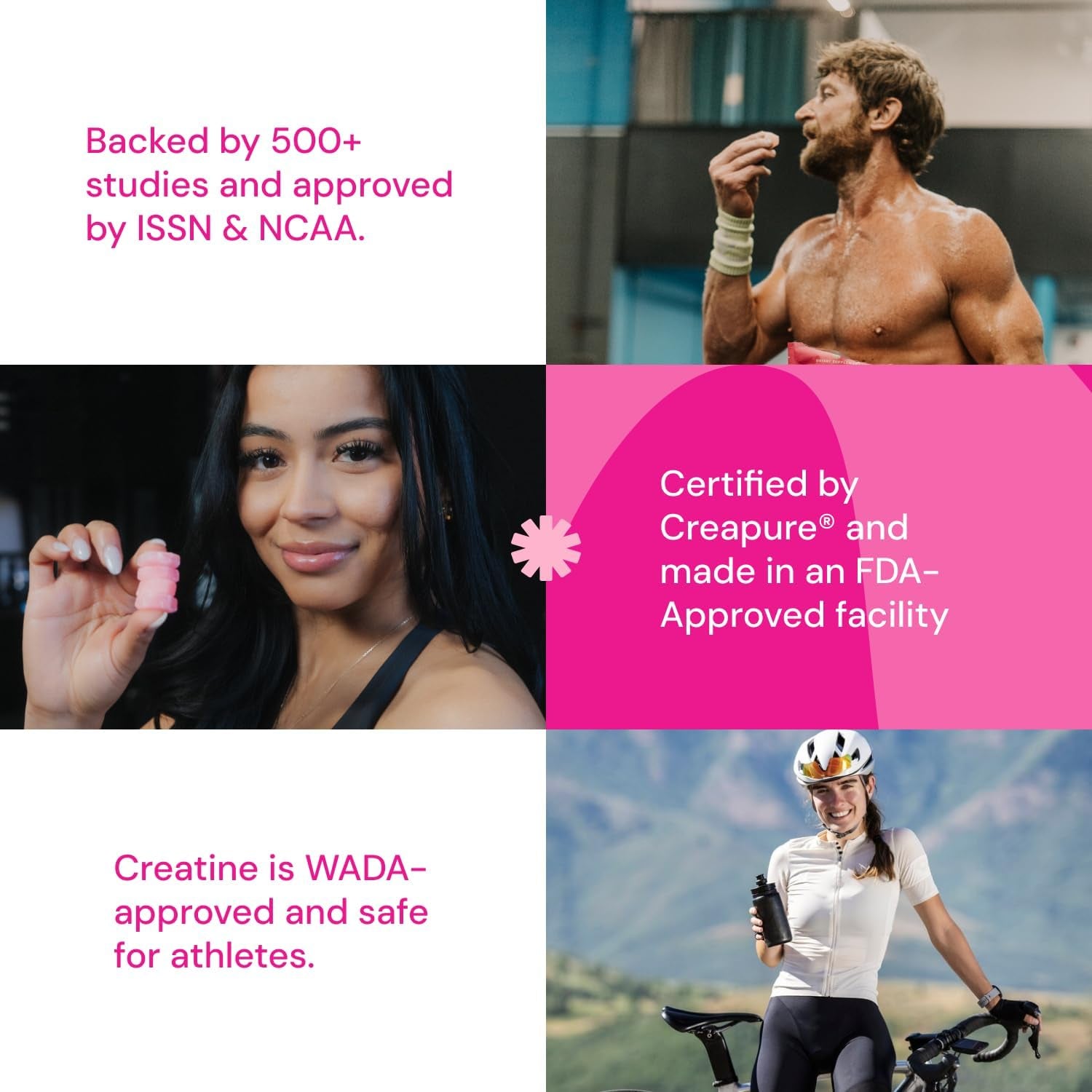 Creatine Monohydrate Gummies for Men & Women - Boost Focus, Strength, and Endurance, Anti-Melting Formula, Vegan, Gluten-Free, Non-Gmo, 1.5 Gram Creatine per Gummy (Watermelon, 90 Ct)