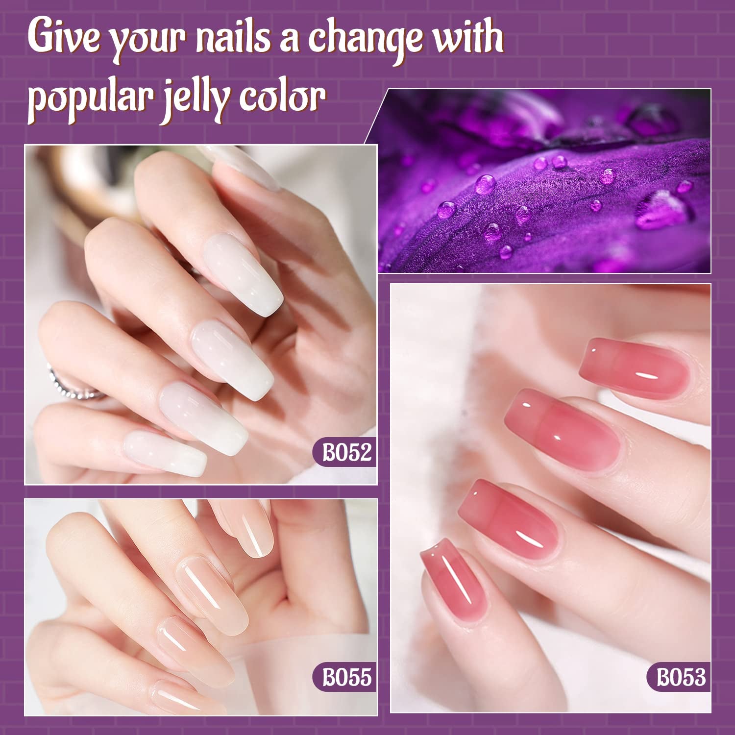 Gel Nail Polish Kit 60 PCS with U V Light Soak off Base Top Coat 55 Shine Colors Gel Nail Kit Bright and Dark Brown Wine Red Series Manicure Set for Women and Girls