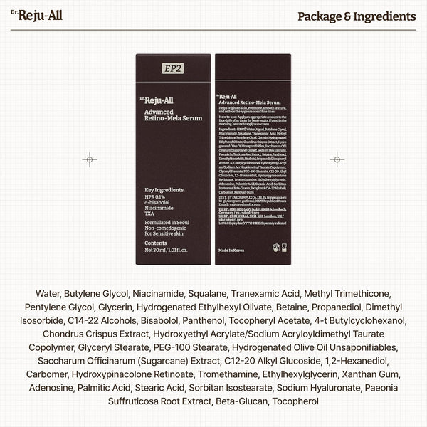 Dr.Reju-All Advanced Retino-Mela Serum – 30ml | Fade Dark Spots, Smooth Wrinkles & Brighten Skin Tone