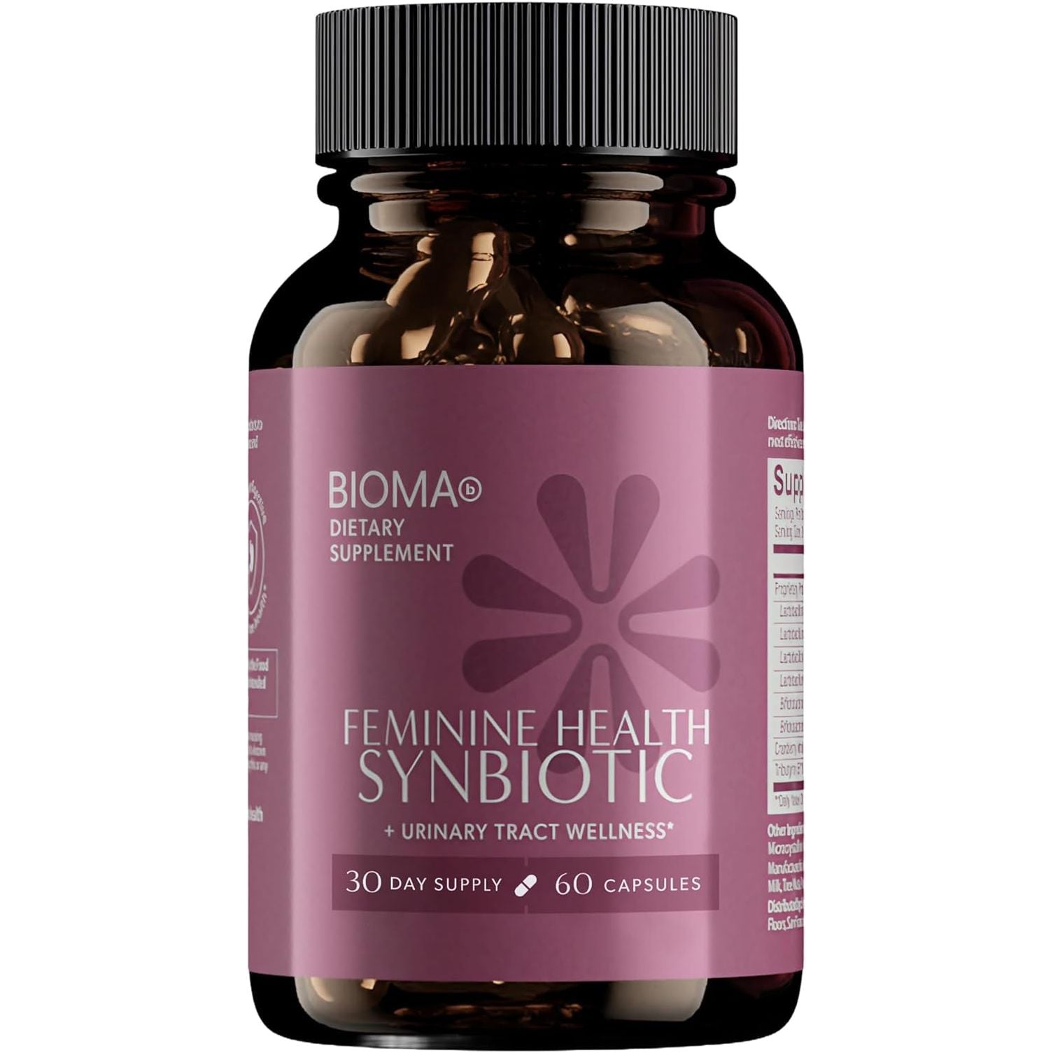 BIOMA Feminine HeaBIOMA Feminine Health Synbiotic + Urinary Tract Wellness – 60 Capsules (30-Day Supply) | Probiotic + Prebiotic + Cranberry Complex for Women’s Intimate & Hormonal Balancelth Synbiotic + Urinary Tract Wellness - 60 Capsules, 30 Day Supply