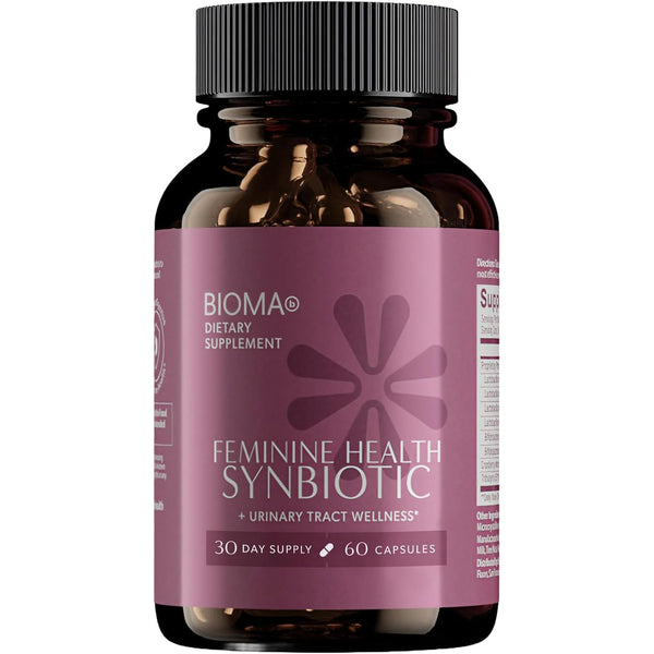 BIOMA Feminine HeaBIOMA Feminine Health Synbiotic + Urinary Tract Wellness – 60 Capsules (30-Day Supply) | Probiotic + Prebiotic + Cranberry Complex for Women’s Intimate & Hormonal Balancelth Synbiotic + Urinary Tract Wellness - 60 Capsules, 30 Day Supply