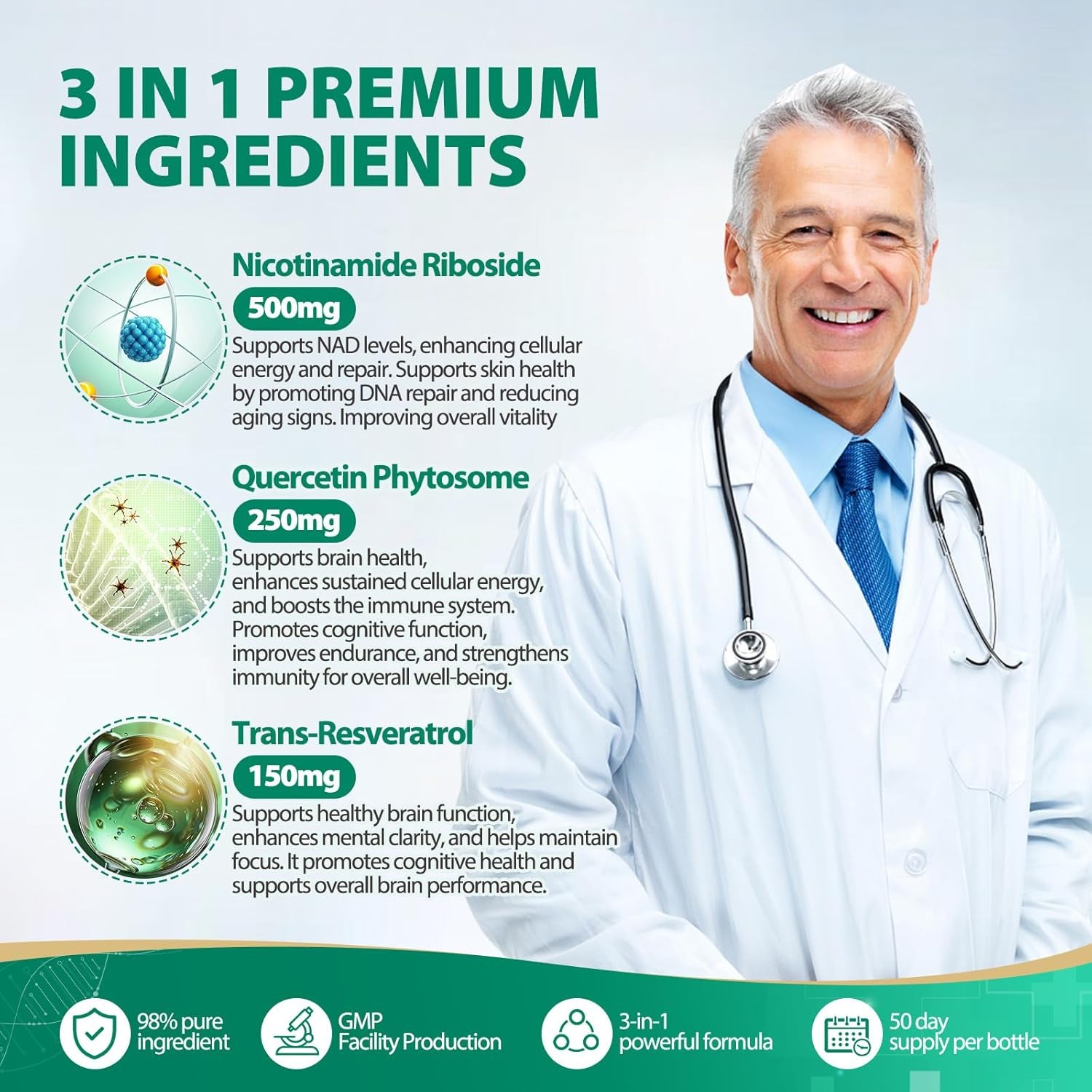 BURMINY Liposomal Nicotinamide Riboside – 100 Capsules | Advanced NAD+ Support for Energy & Healthy Aging