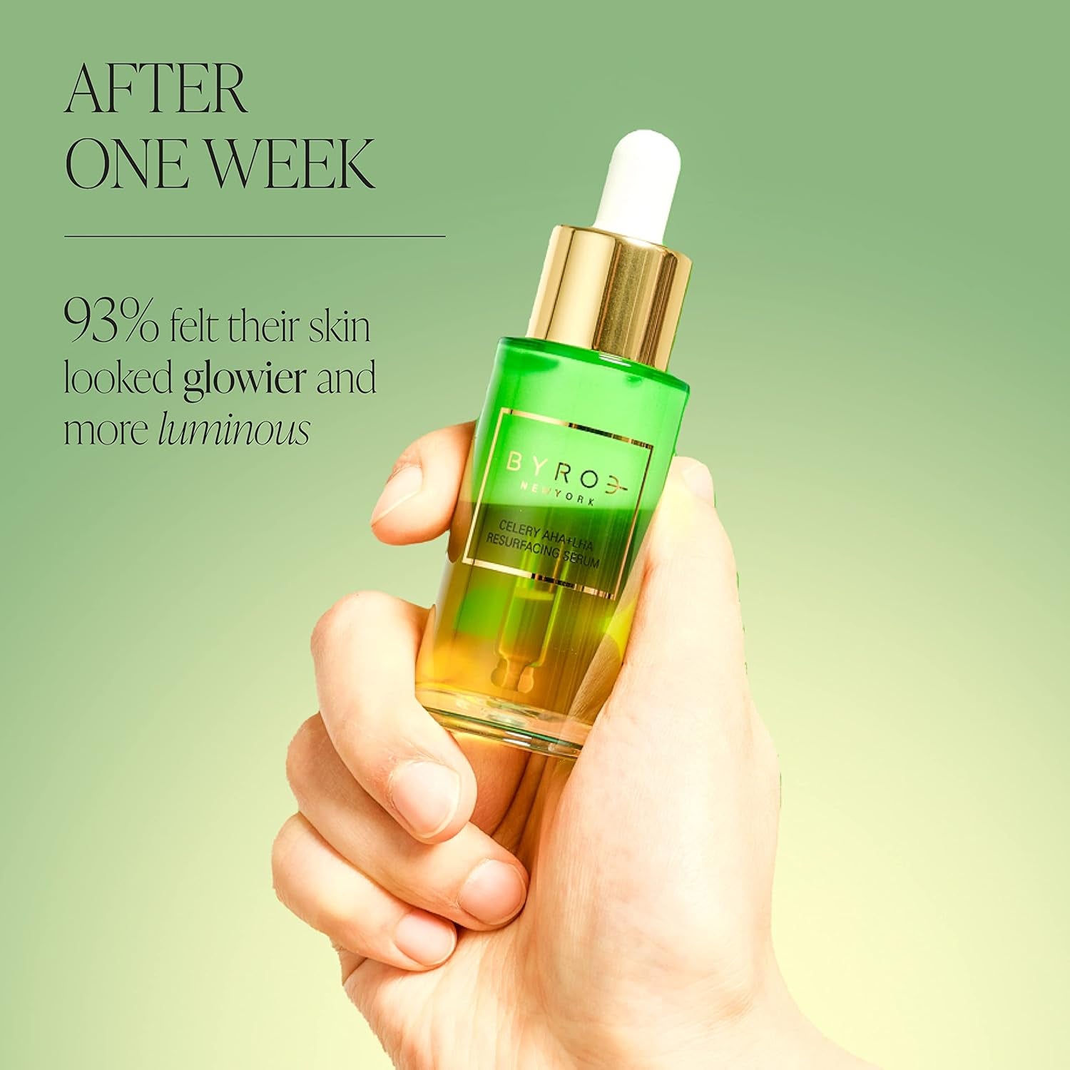 BYROE Celery AHA+ LHA Resurfacing Serum – 30ml | Gentle Exfoliating & Brightening Treatment