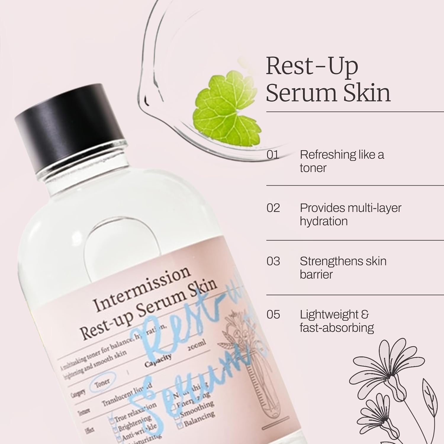 Intermission Rest-Up Serum Skin – 290ml | Hydrating Body Serum for Rest, Recovery & Radiant Skin